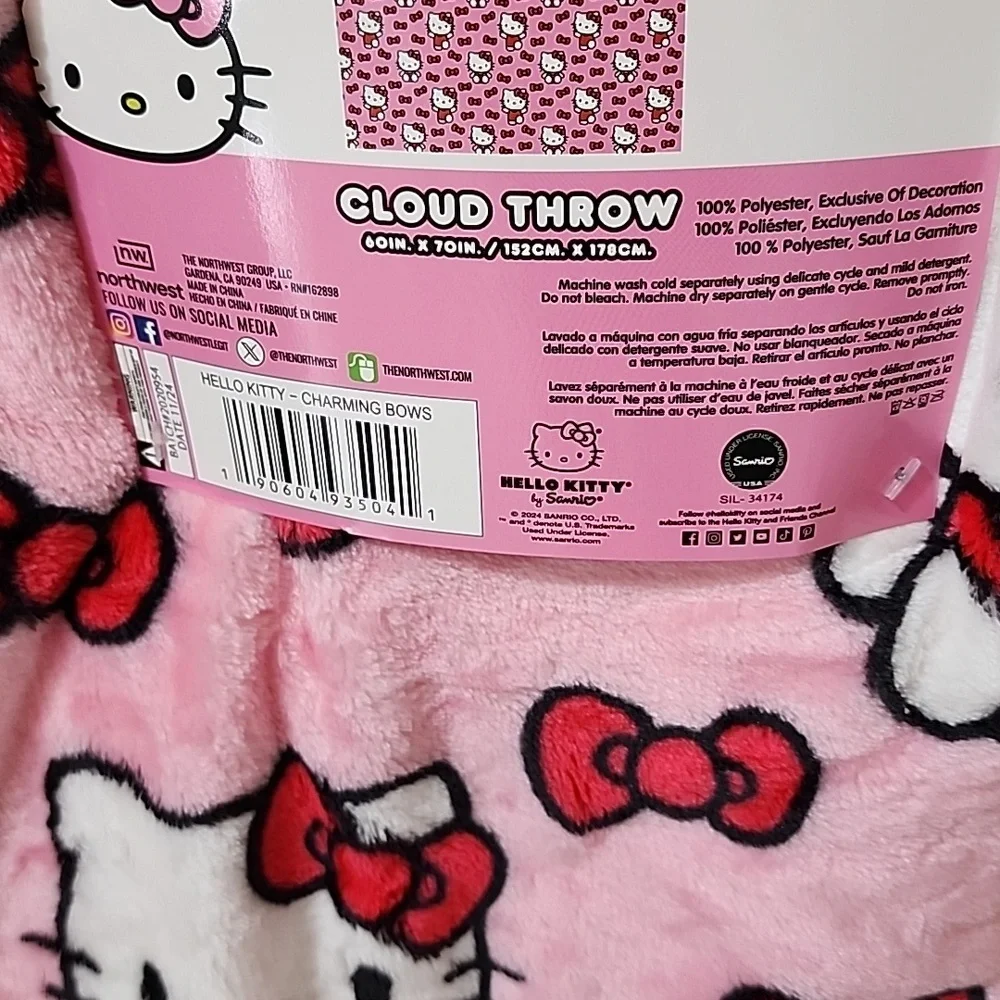 💗🩷 HELLO KITTY PLUSH CLOUD THROW 🩷💗